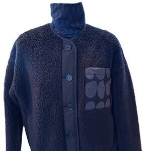 UNIQLO Heattech x Marimekko Navy Turtleneck + Fleece Jacket Set Size S